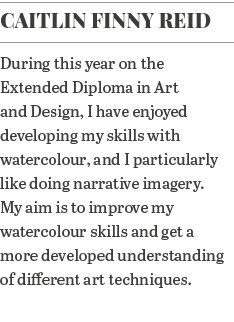 Caitlin Finny Reid During this year on the Extended Diploma in Art and Design, I have enjoyed developing my skills wi   