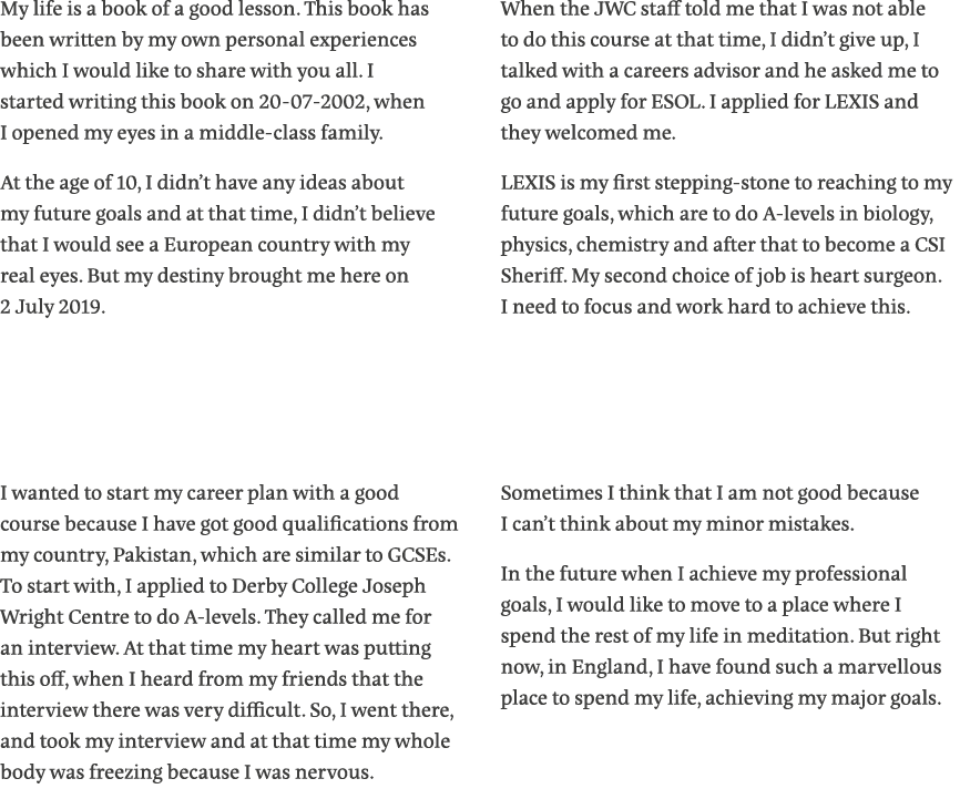 My life is a book of a good lesson  This book has been written by my own personal experiences which I would like to s   